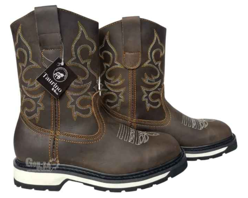 BOTA TAURINO TABACO - Bota Industrial Casco Acero CHOCOLATE