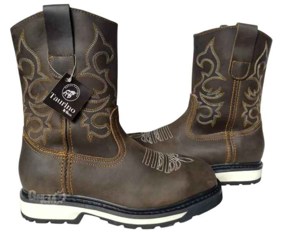 BOTA TAURINO TABACO - Bota Industrial Casco Acero CHOCOLATE